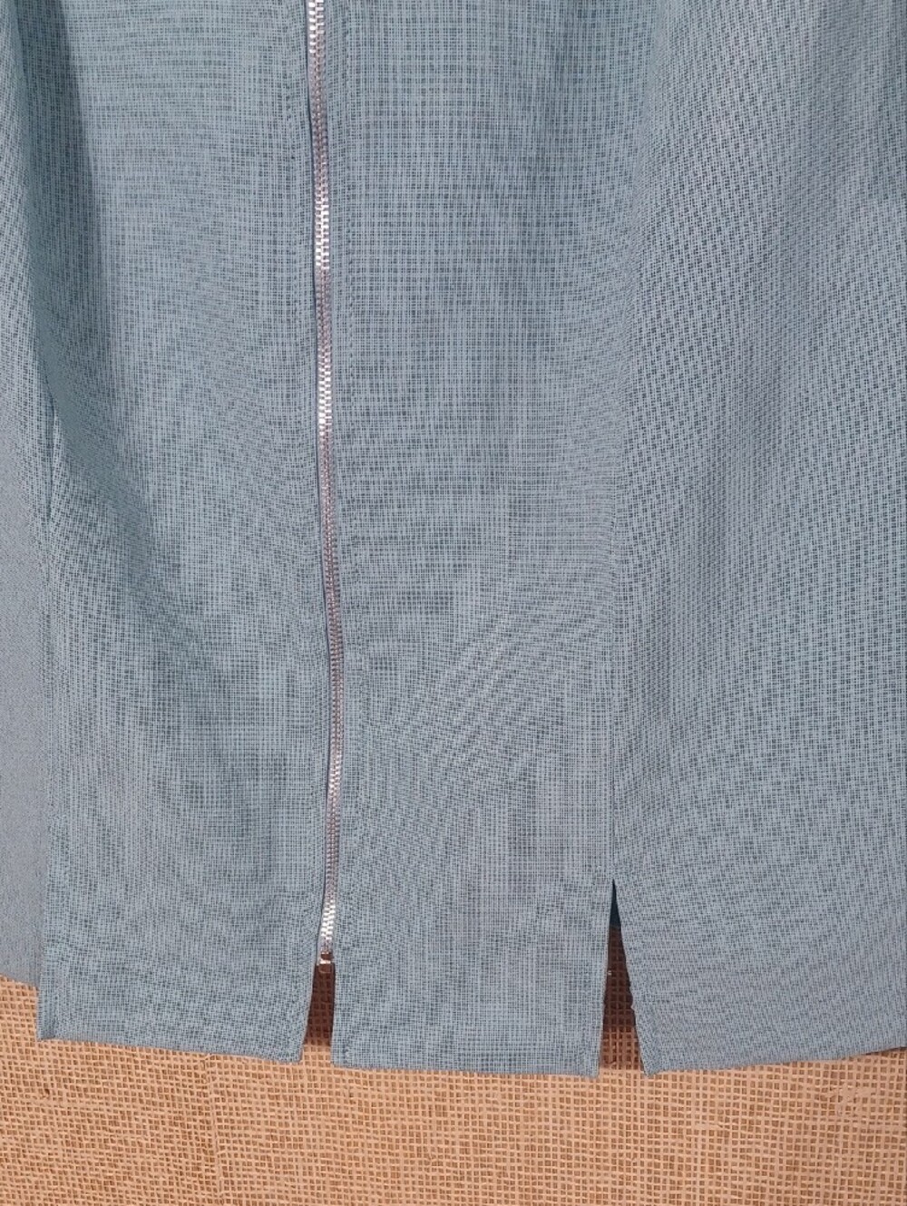 Women's Two-Piece Short Sleeve Jacket & Straight Leg Pants in Light Teal - Picture 3 of 10